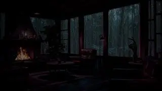 Heavy Rain on Glass Window ⛈️ Deep Forest Rain for Sleep & Relaxation