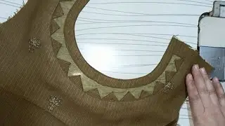 Round neckline || round neck organza design|| round neck ki cutting and stitching || stitching