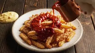 Bunny pouring Bravas Sauce, Salsa Brava