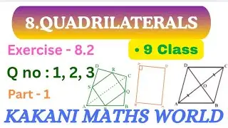 9th class  quadrilaterals exercise 8.2 question number 123 must watch NCERT new syllabus