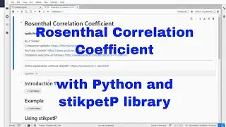 Python - Rosenthal Correlation Coefficient with stikpetP