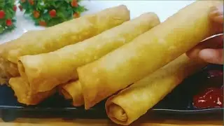 Easy Chicken spring roll with Homemade sheets/ chicken roll recipe/Ramzaan special recipe