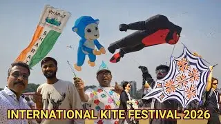 INTERNATIONAL KITE FESTIVAL 2026 🪁| DESI + VIDESHI PATANG 🔥 #dailyvlog 