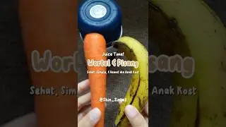 Jus Wortel dan Pisang 🥤 Pertama kali nyobain pisang dibuat jus, ternyata enak 😋 Mini Blender Chopper
