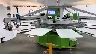 4 colors 14 stations automatic screen printing machine (pallets size 50*70cm)