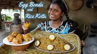 Rice Kottu 😊 Rice kottu and egg bonda is our most delicious dish. village kitchen recipe