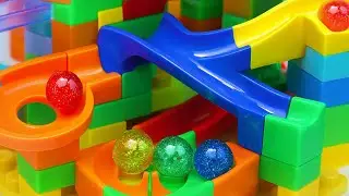 50 pce Marble run race ASMR ☆ Satisfying Building Blocks Original colorful Toys