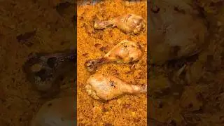 Basmati Rice With Tender Chicken Thighs Comfort In A Plate😋🍗🍗#shorts