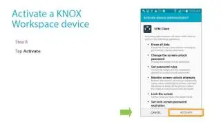 Activate a Samsung KNOX workspace device