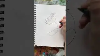 how to draw a hotdog #doodle