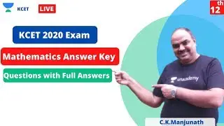 KCET 2020 Mathematics Question Paper Discussion | KCET Mathematics Answer Key | Crack KCET 2021