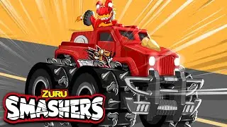Slime Ball's Garage + more Monster Truck Series | SMASHERS! | Cartoons for Kids | Action Cartoon