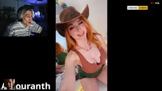 xQc gets a birthday message from Amouranth