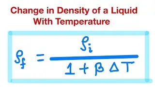 Change of Density with Temperature # Lecture 12