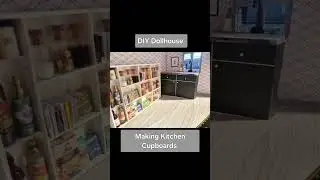 DIY Dollhouse Making Kitchen Cupboards #dollhouse #diydollhouse #dollhousekitchen #dollhousemaking