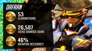 Dafran Soldier 76 God - 53 elims! [ Overwatch Season 28 Top 500 ]