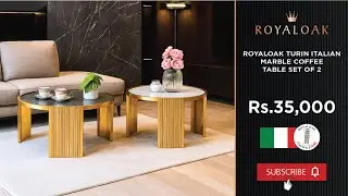 Royaloak | Turin Italian Marble Coffee Table Set of 2
