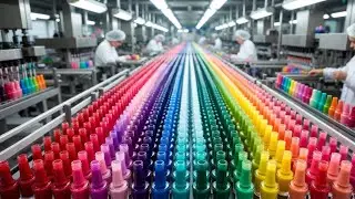 Inside a Nail Polish Factory: Liquid Color Creation &mdash; Full Process