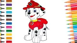Marshall Colouring PAW Patrol Speed Coloring Pages for Kids