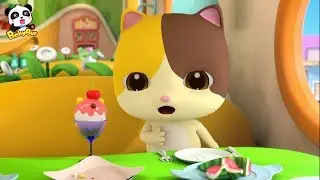 【生活習慣】ごはんは座って食べようね | お行儀よく食べよう | よい生活習慣 | 赤ちゃんが喜ぶアニメ | 動画 | BabyBus