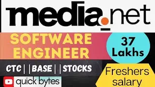 #Media.net software Engineer salary for freshers #quickbytes  #salary