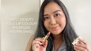 First Impressions: GUCCI BEAUTY ROUGE &Agrave; L&Egrave;VRES VOILE LIP COLOUR in 206 KATRIN SAND