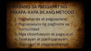 Metodo ng Pakapa-kapa_Sikolohiyang Pilipino