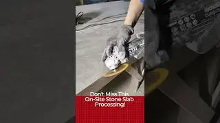 Don&rsquo;t Miss This On-Site Stone Slab Processing! #sinteredstone #waterjet #interiordesign