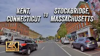 Scenic Autumn Drive from Kent, Connecticut to Stockbridge, Massachusetts - October 2023 - 4K