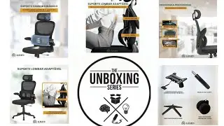 UNBOXING_ Cadeira Escrit&oacute;rio Ergon&ocirc;mica Luvinco Suporte Lombar Estofado Mesh Modelo B500 e G500...