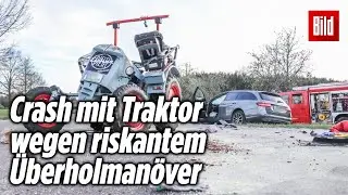 Tödliches Überholmanöver: Zwei Tote bei Unfall mit Traktor | Baden-Württemberg