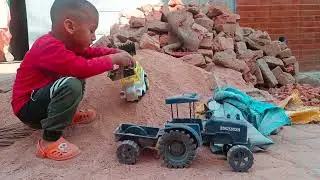 Mahindra tractors trolley working | tractor trolley sand loading toy jcb | dharti Mitra  tractor