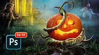 Create a scary Halloween Pumpkin face - Do it Better Photoshop Contest