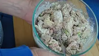 Low Carb Lettuce Wrap Chicken Salad made in a Minivan Camper
