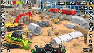 New City Road Construction Simulator Game 3D - Real Drive JCB & Truck Unloading Game 2025- Part #60