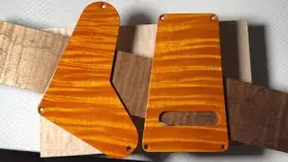 Custom 24 curly maple backplates in PRS Private Stock Citrus finish