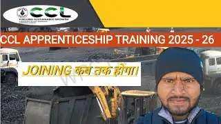 CCL APPRENTICESHIP TRAINING 2025 - 26  CONTRACT.. and Joining kab tak .