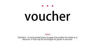 How to pronounce voucher - Vocab Today