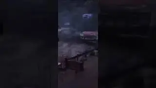 Bridge destruction by water ll kp flood warning ll Bridge under heavy rain. #cloudburst #rain