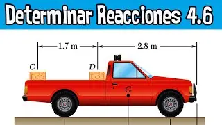 EJERCICIO 4.6 BEER | Equilibrio De Cuerpos Rígidos | DETERMINAR LAS REACCIONES