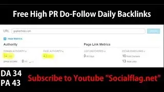Free Backlinks, forum backlinks, Daily DoFollow with High PR and High DA 34 and PA 43 (30/