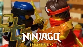 Kai VS Evil Jay | Ninjago Dragons Rising Tournament of the Sources Stop Motion