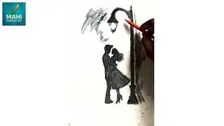 Love in Pencil / Couple Sketch Drawing #loveart #pencilart #viral
