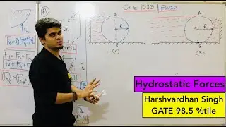 GATE 1993 | Fluid Mechanics | Hydrostatic Forces | by Harshvardhan Singh