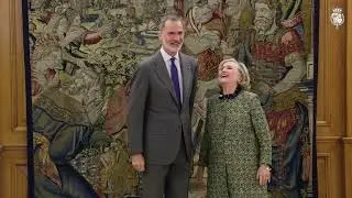 El Rey recibe en audiencia a la ex secretaria de Estado de los EE.UU, Hillary Clinton
