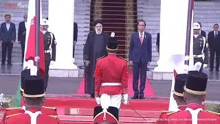 Iran and Indonesia National Anthem | Ebrahim Raisi State Visit to Indonesia