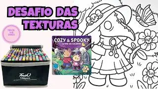 DESAFIO DAS TEXTURAS NO LIVRO COZY & SPOOKY COM TOUCH -  P&aacute;g 7 -SPOOKY MOMENTS - JADE SUMMER