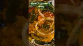 Street food| Paneer tikka | samosa | green chutney 🎃🥗🌸#viral #ytshorts #shortsfeed #trending