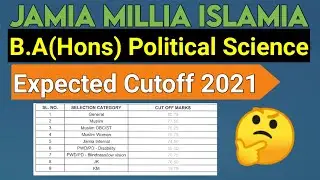 Jamia Ba/Ba(Hons) Political Science Cut-Off 2021🔥