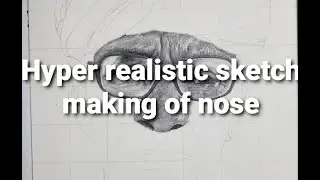 DRAWING HYPERREALISTIC NOSE OF A SKETCH, DETAILED VIDEO@SAKURA @ART,@REALISTIC SKETCHES